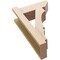 Ekena Millwork 6-in W x 14-in D x 22-in H Balboa Slat Rough Cedar Woodgrain TimberThane Outlooker, Primed Tan OUTUR060X14X22BOA24RCPR - alternate 6